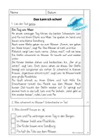 Vorschau - Arbeitsblätter - Lernzielkontrolle sinnentnehmendes Lesen (Klasse 2) - Seite 1
