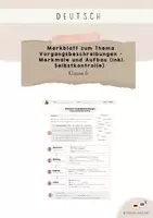 Vorschau - Arbeitsblätter - Merkblatt Vorgangsbeschreibung – Merkmale und Aufbau, Klasse 6 (mit Selbstkontrolle) - Deckblatt