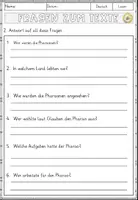 Vorschau - Arbeitsblätter - Das Leben der Pharaonen, Lesen und Verstehen Arbeitsblätter mit Lesetext, Fragen - Seite 3