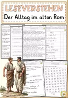 Vorschau - Arbeitsblätter - Der Alltag im alten Rom, Lesen und Verstehen Arbeitsblätter mit Lesetext, Fragen - Deckblatt