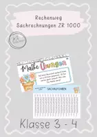 Vorschau - Stationenlernen - Rechenweg ZR 1000 – Sachaufgaben mit Bewegung - Deckblatt