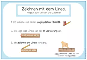 Vorschau - Poster - Merkplakat Zeichnen mit dem Lineal (Reihe Längen und Messen) - Seite 2
