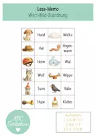Vorschau - Spiele - Lesespiel Lese-Memo 1. Klasse (Wort-Bild-Zuordnung Teil 2) - Deckblatt