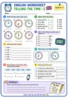 Vorschau - Arbeitsblätter - What time is it Uhrzeit Übungen und Test in Englisch Klasse 4-6 - Seite 2