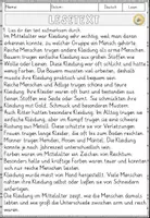 Vorschau - Arbeitsblätter - Die Kleidung im Mittelalter, Lesen und Verstehen Arbeitsblätter mit Lesetext, Fragen - Seite 2