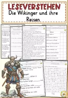 Vorschau - Arbeitsblätter - Die Wikinger und ihre Reisen, Lesen und Verstehen Arbeitsblätter mit Lesetext, Fragen - Deckblatt