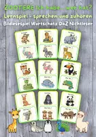 Vorschau - Stationenlernen - Materialpaket Zootiere Regenwald Wildtiere Dschungel Kindergarten - Seite 1