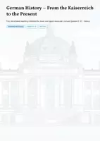 Vorschau - Unterrichtsreihen - German History Unit – From Empire to Modern Germany | Complete Lessons, Sources & Exam (Grades 8–12) - Deckblatt