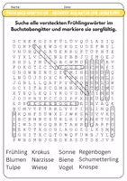 Vorschau - Unterrichtsreihen - Frühlings-Wortsuche – 12 klare Begriffe für den Deutschunterricht - Seite 1