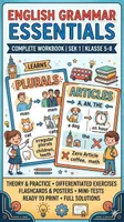 Vorschau - Arbeitsblätter - English Grammar Essentials: Plurals and Articles - Deckblatt