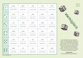 Vorschau - Spiele - Dezimalzahlen runden - Spiel (Würfelglück) - Seite 1
