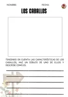 Vista previa - Hojas de trabajo - Comprensión lectora: Los caballos - página 1
