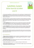 Vorschau - Arbeitsblätter - Leichtes Lesen - genau lesen & verstehen (Level 2) - Seite 1