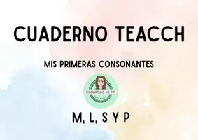 Vista previa - Refuerzo / NEE / Materiales de apoyo - CUADERNO TEACCH Mis primeras consonantes M P L S - página 1