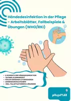 Vorschau - Arbeitsblätter - Materialpaket Händedesinfektion in der Pflege mit Arbeitsblättern, Fallbeispielen & Lösungen - Deckblatt