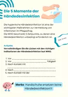 Vorschau - Arbeitsblätter - Materialpaket Händedesinfektion in der Pflege mit Arbeitsblättern, Fallbeispielen & Lösungen - Seite 1
