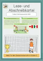 Vorschau - Stationenlernen - Lese- und Abschreibkartei WM 2026 - Deckblatt