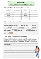 Vorschau - Arbeitsblätter - simple past positive statements - Seite 1