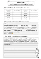 Vorschau - Arbeitsblätter - simple past positive statements - Seite 3