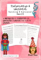 Vorschau - Arbeitsblätter - Lesen und Grammatik üben: Stolpersätze (ein Wort zu viel) & Wortsalat zu Karneval und Fasching – 6 Arbeitsblätter mit Lösungen (Klasse 2, 3) - Deckblatt