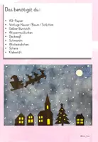 Vorschau - Mal- und Bastelvorlagen - Kunst: Kunstprojekt Weihnachten / Stadt bei Nacht – Nachthimmel, Häuser-Silhouetten & Schneeflocken (Kunstunterricht Klasse 1, 2, 3, 4, auch fachfremd) - Seite 3