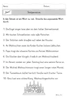 Vorschau - Arbeitsblätter - Lesen und Grammatik üben: Stolpersätze (ein Wort zu viel) & Wortsalat zu Weihnachten und Advent – 6 Arbeitsblätter mit Lösungen (Klasse 2, 3) - Seite 3
