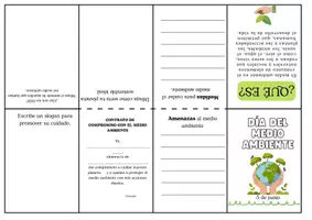 Vista previa - Manualidades / Dibujos para colorear - Minilibro para trabajar el Dia del medio ambiente - página 1