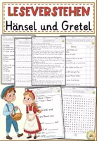 Vorschau - Arbeitsblätter - Märchen - Hänsel und Gretel Lesen und Verstehen Arbeitsblätter mit Lesetext, Fragen - Deckblatt