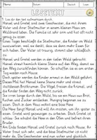Vorschau - Arbeitsblätter - Märchen - Hänsel und Gretel Lesen und Verstehen Arbeitsblätter mit Lesetext, Fragen - Seite 2