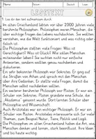 Vorschau - Arbeitsblätter - Philosophen im alten Griechenland, Lesen und Verstehen Arbeitsblätter mit Lesetext, Fragen - Seite 2