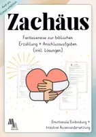Vorschau - Arbeitsblätter - Zachäus Fantasiereise mit Aufgaben - Deckblatt