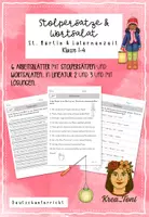 Vorschau - Arbeitsblätter - Lesen und Grammatik üben: Stolpersätze (ein Wort zu viel) & Wortsalat zu St. Martin und Laternenzeit – 6 Arbeitsblätter mit Lösungen (Klasse 2, 3, Sankt Martin) - Deckblatt