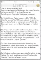 Vorschau - Arbeitsblätter - Die Erfindung der Aspirin (Bayer, 1897), Lesen und Verstehen Arbeitsblätter mit Lesetext, Fragen - Seite 2