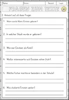 Vorschau - Arbeitsblätter - Einstein und die Relativitätstheorie, Lesen und Verstehen Arbeitsblätter mit Lesetext, Fragen - Seite 3