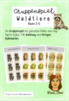 Vorschau - Spiele - Gruppenspiel Waldtiere – Geheime Rollen & Spielkarten mit Anleitung (Klasse 2, 3, 4, 5) - Deckblatt