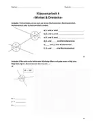 Vorschau - Klassenarbeiten - Klassenarbet - Winkel und Dreiecke - Deckblatt
