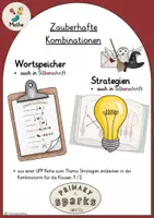 Vorschau - Unterrichtsreihen - Zauberhafte Kombination: Wortspeicher und Strategien aus einer UPP Reihe Kombinatorik Klasse 1 und 2 - Deckblatt