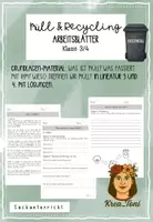 Vorschau - Arbeitsblätter - Müll & Recycling – Komplett-Bundle mit Arbeitsblättern, Sortierkarten & Schreibaufgaben (Sachunterricht Klasse 3/4) - Seite 1