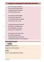Vorschau - Arbeitsblätter - Eichendorff: Heimweh (Gedichtinterpretation) - Deckblatt