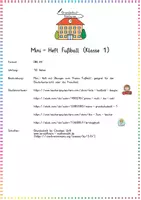 Vorschau - Arbeitsblätter - Fußball / Anfangsunterricht: Mini-Heft (Lesen & Schreiben) - Deutsch - Kl. 1 - Seite 1