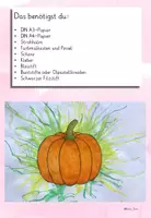 Vorschau - Mal- und Bastelvorlagen - Kunst: Kunstprojekt Kürbis – Herbstliches Mal- und Zeichenprojekt mit Anleitung & Malvorlagen (Klasse 1, 2, 3, 4, auch fachfremd) - Seite 2