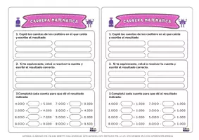 Vista previa - Unidades / Secuencias / Situaciones de Aprendizaje - Carrera matemática - sumas y restas hasta el 9.999 - página 3