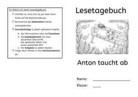 Vorschau - Stundenentwürfe - Anton taucht ab - Lesetagebuch inkl. Einheitsplanung, Anleitung und Bewertungsraster - Seite 1