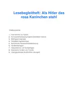 Vorschau - Prüfungsvorbereitung - Als Hitler das rosa Kaninchen stahl – Lesebegleitheft mit Analysen & Lösungen - Deckblatt