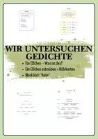 Vorschau - Arbeitsblätter - Wir untersuchen Gedichte - Ein Elfchen schreiben - Deckblatt