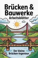Vorschau - Unterrichtsreihen - Brücken & Bauwerke: Großes Forscherheft & Experimente (Sachkunde) - Deckblatt