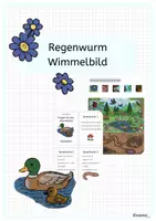 Vorschau - Arbeitsblätter - Wimmelbild zum Thema Regenwurm und Wald - Deckblatt