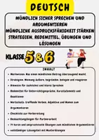 Vorschau - Arbeitsblätter - Mündlich sicher sprechen und argumentieren Mündliche Ausdrucksfähigkeit stärken Strategien, Redemittel, Übungen und Lösungen Klasse 5 & Klasse 6 - Deckblatt