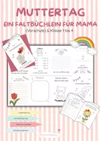 Vorschau - Arbeitsblätter - Muttertag - Bastelvorlage Büchlein zum ausfüllen und verschenken Klasse 1-4 - Deckblatt