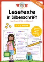 Vorschau - Arbeitsblätter - Einfache Lesetexte in Silbenschrift - Deckblatt